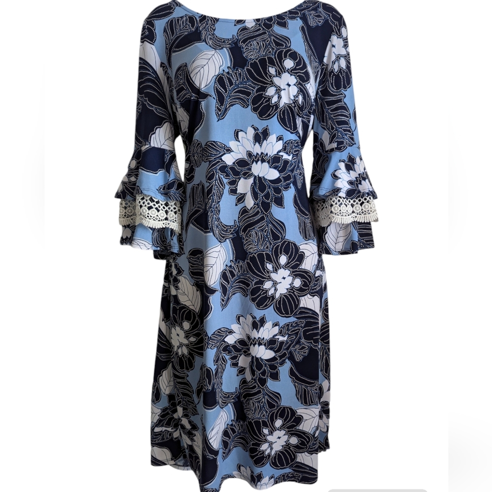 Glamour blue floral dress 10